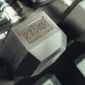 Manubrio HEX in ghisa con rivestimento in gomma 27,5 kg - UpForm