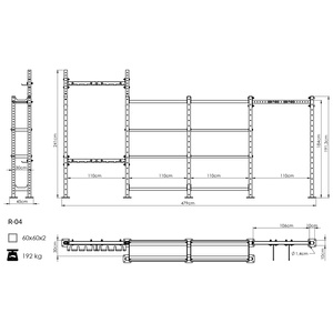 Raft modular pentru accesorii de antrenament COMPACT R-04 - UpForm