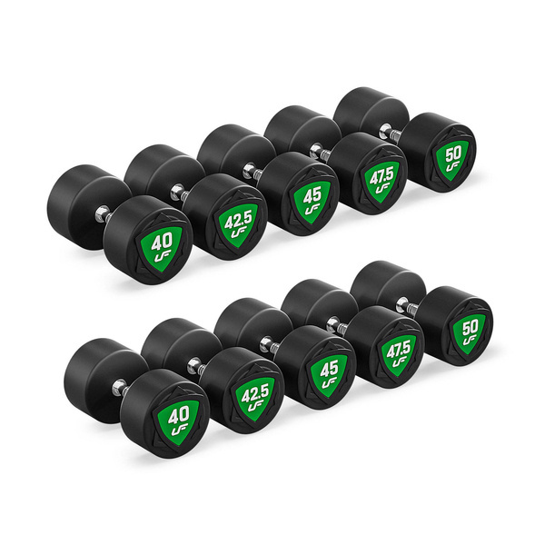 Jeu d'haltères en polyuréthane 40-50 kg (par incréments de 2,5 kg) 450 kg - UpForm