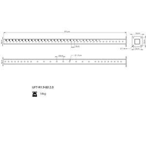 Hoofdpaal 80x80 190cm UFT-R1.9-k2 2.0 - UpForm