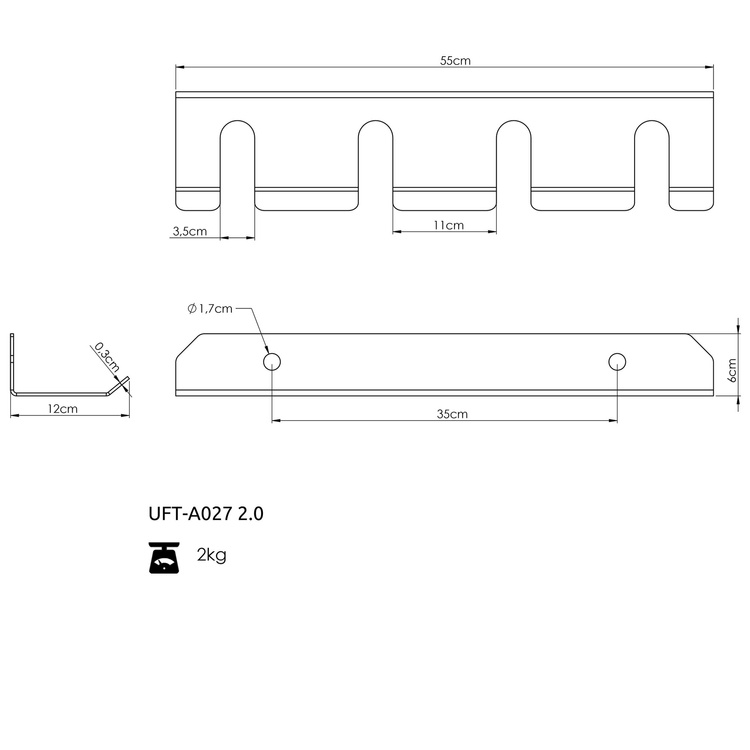 Support pour 4 barres UFT-A027 2.0 - UpForm