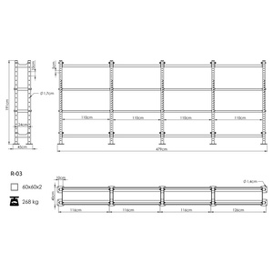 Regał modułowy na akcesoria treningowe COMPACT R-03 - UpForm