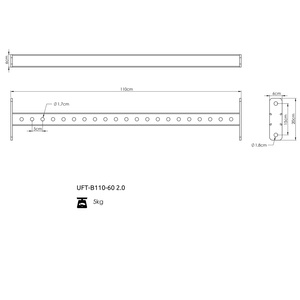 Propojovací nosník s otvory 60x60 110cm UFT-B110 2.0 - UpForm