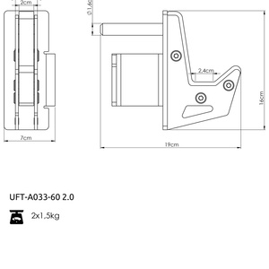 Crochets J-Hooks pour Power Rack 60x60 UFT-A033 2.0 - UpForm