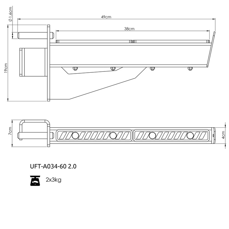 Safety Support Arms 60x60 UFT-A034 2.0 - UpForm
