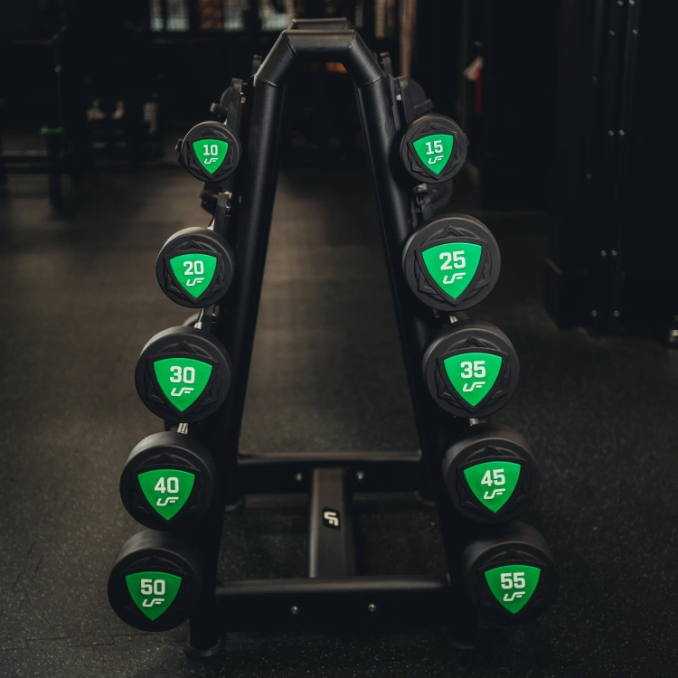Sada rovné polyuretanové činky 10-55 kg (krok po 5 kg) 325 kg – UpForm