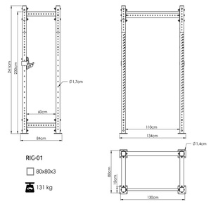 Cage de puissance Power Rack PRO UFT-RIG-01 - UpForm