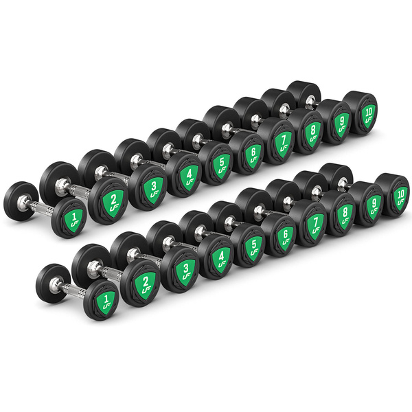 Juego de mancuernas de poliuretano1-10kg (incrementos de 1 kg) 110 kg - UpForm
