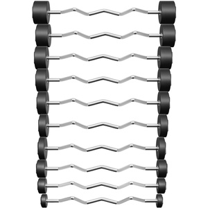 Polyurethaan curlstangenset 10-55 kg (in stappen van 5 kg) 325 kg – UpForm