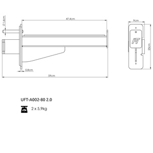 Brațe de sprijin de siguranță 80x80 UFT-A002 - UpForm