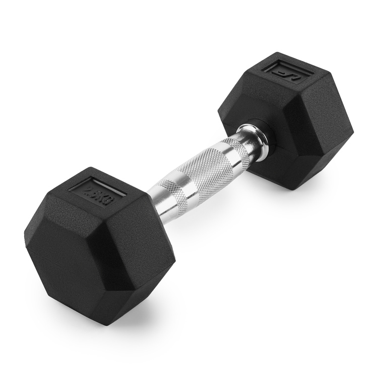 Gietijzeren HEX halter met rubbercoating 2,5 kg - UpForm