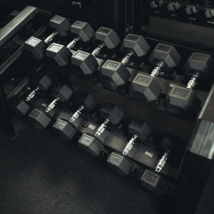 Hantla żeliwna gumowana HEX 12,5 kg - UpForm