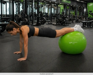 Minge de gimnastică 65 cm verde UpForm