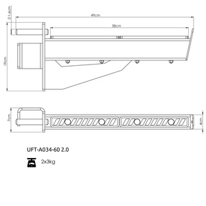 Brațe de sprijin de siguranță 60x60 UFT-A034 2.0 - UpForm