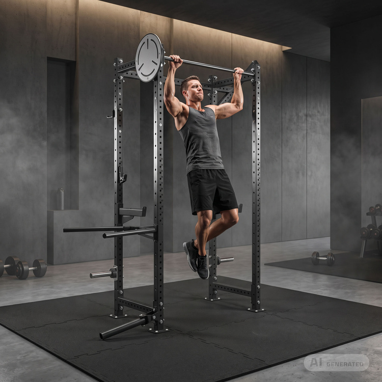 Cage de puissance Power Rack COMPACT UFT-RIG-09 avec ses accessoires - UpForm