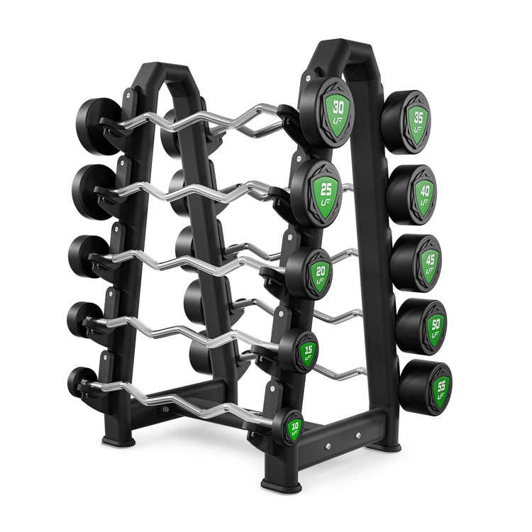 Polyurethan-Curlstangenset 10–55 kg (5-kg-Schritte) 325 kg – UpForm