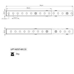 Extension pole 60x60 50cm UFT-A037-k2 2.0 - UpForm