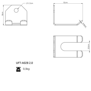 Halterung für 1 Hantelstange UFT-A028 2.0 – UpForm