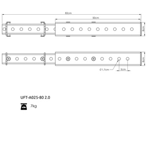 Prodlužovací sloupek 80x80 50cm UFT-A025-k2 2.0 - UpForm