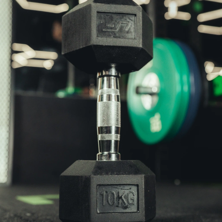 Hantla żeliwna gumowana HEX 10 kg - UpForm